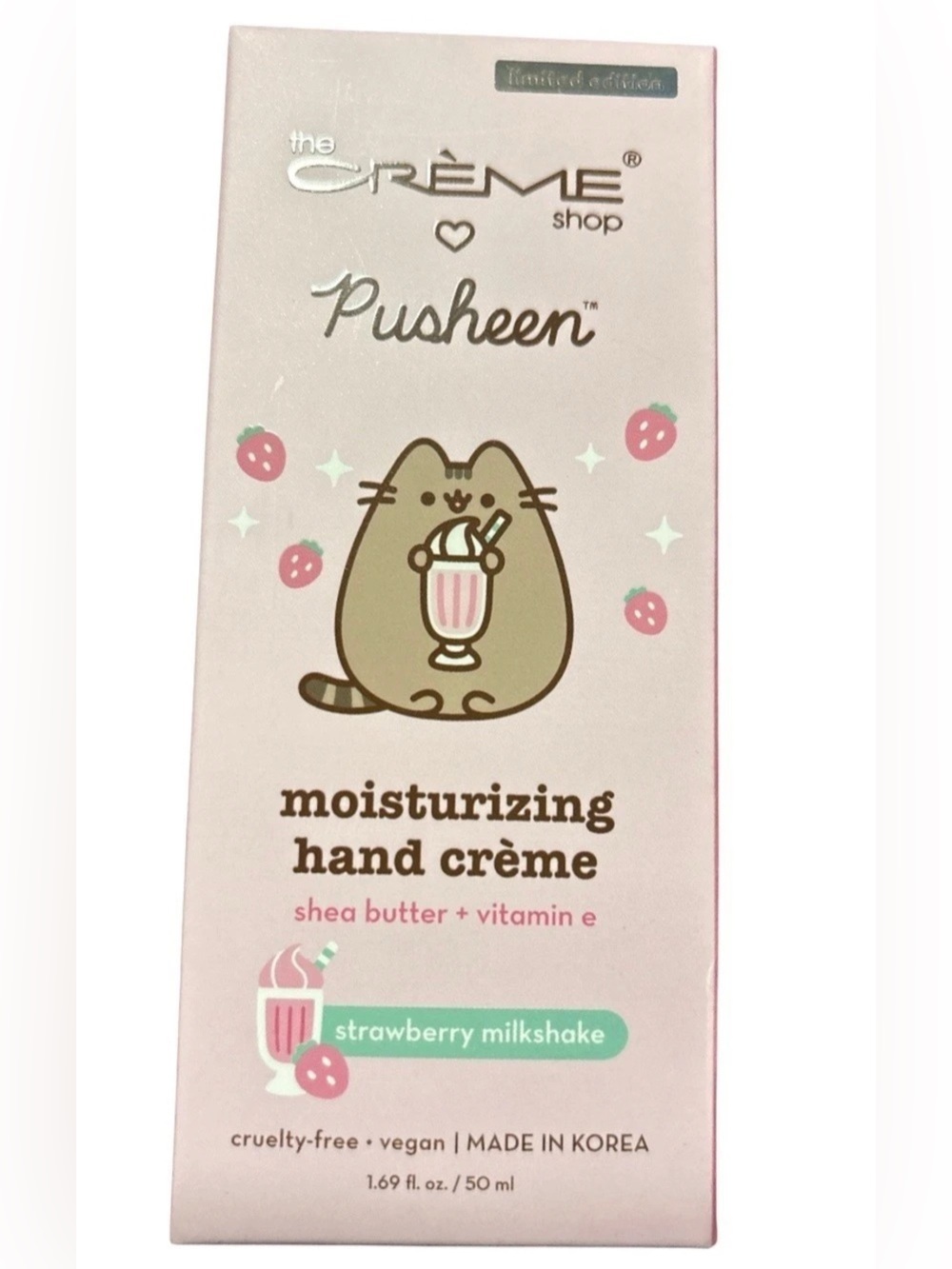 The Crème Shop Pusheen Strawberry Milkshake Moisturizing Hand Crème